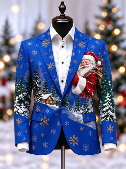 Men's Business Casual Christmas Blazer
