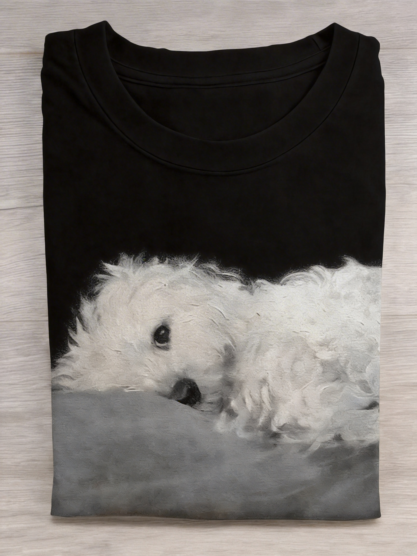 Cute Dog Print Short Sleeve T-Shirt