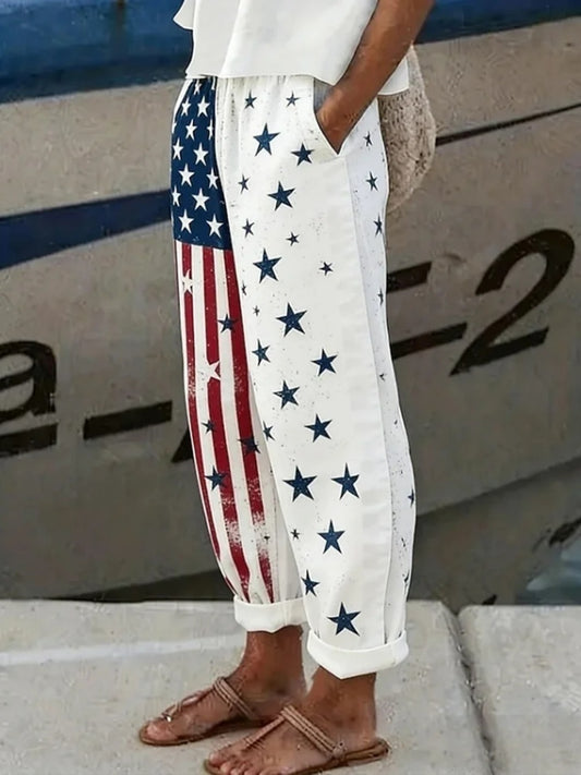 🔥Buy 3 Get 10% Off🔥U.S. 250th Anniversary Linen Trousers