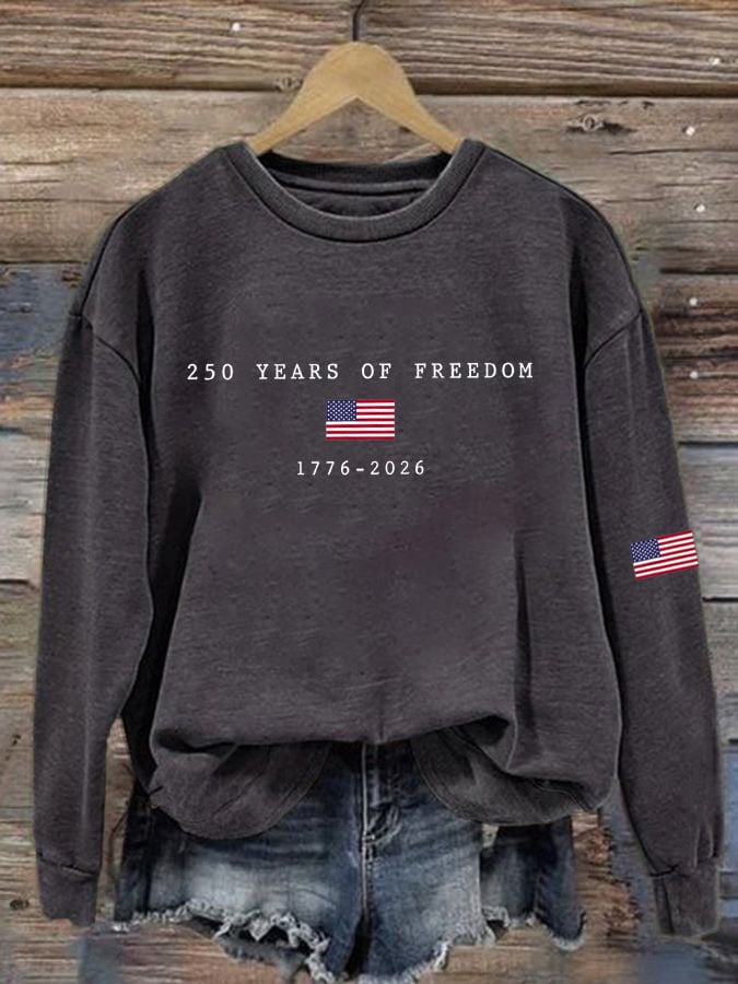 Women's America Flag Print Sweatshirt