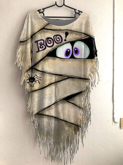 Women's Retro Halloween Peekaboo Monster Cape