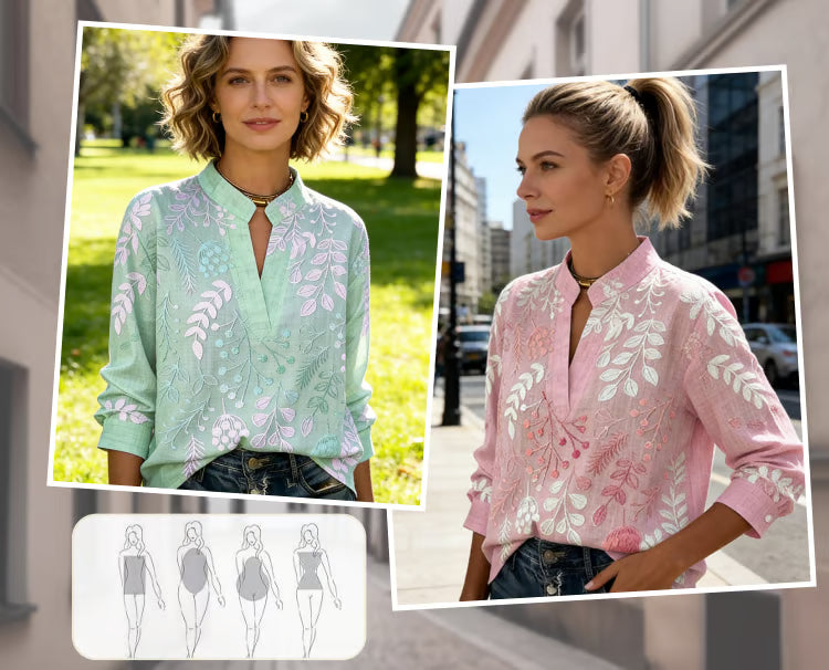 Artisanal Style: The Stand Collar Floral Blouse ?