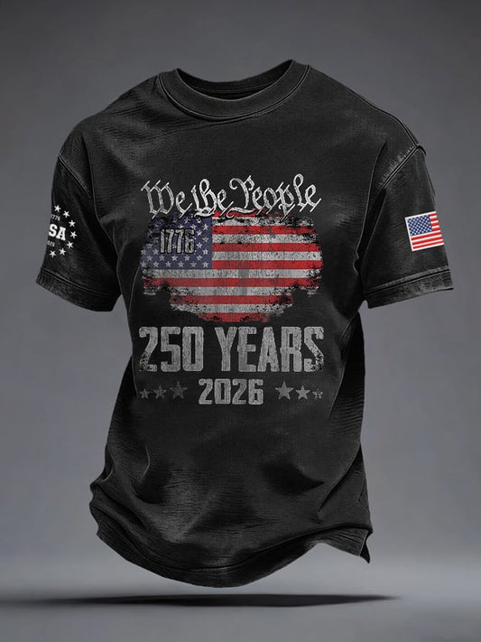 Men's America 250  Print Casual T-Shirt
