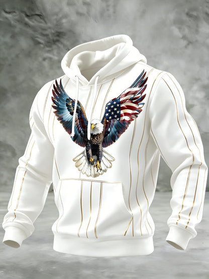 Men's Casual American 250th Anniversary Print Sweatshirt