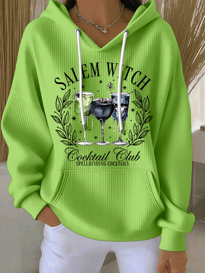 🔥HOT SALE🔥Women's Salem Witch Cocktail Club Spellbinding Cocktails Print Casual Hooded Sweatshirt