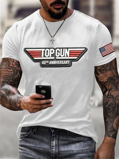Men's Retro 40th Anniversary Print T-Shirt