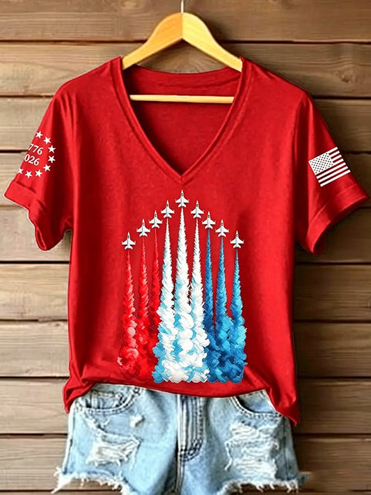 Women's Casual Print Short-Sleeve T-Shirt