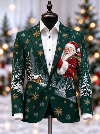 Men's Business Casual Christmas Blazer