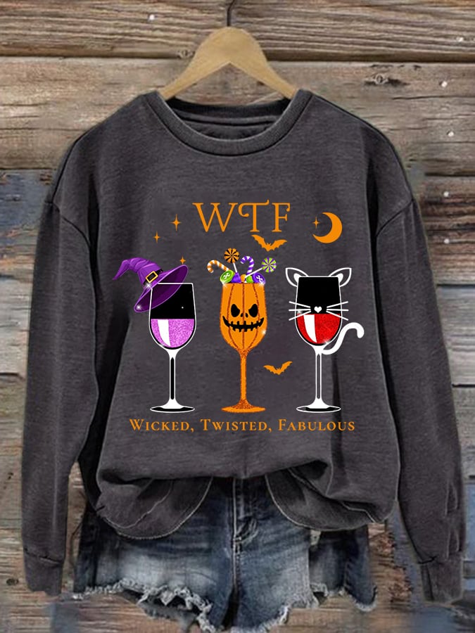 🔥HOT SALE🔥Women's WTF Wicked Twisted Fabulous Printed Sweatshirt