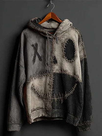 Women's Halloween Retro Ghost Face Hoodie