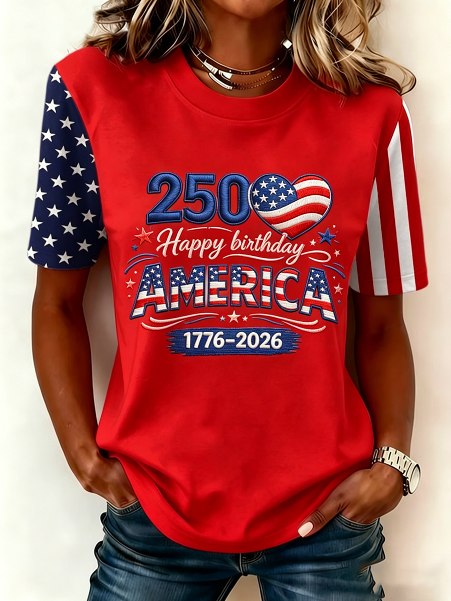 🔥Buy 3 Get 10% Off🔥Women's Casual 250th Anniversary Printed Art T-Shirt