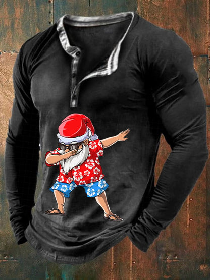 Men's July Santa Print Top