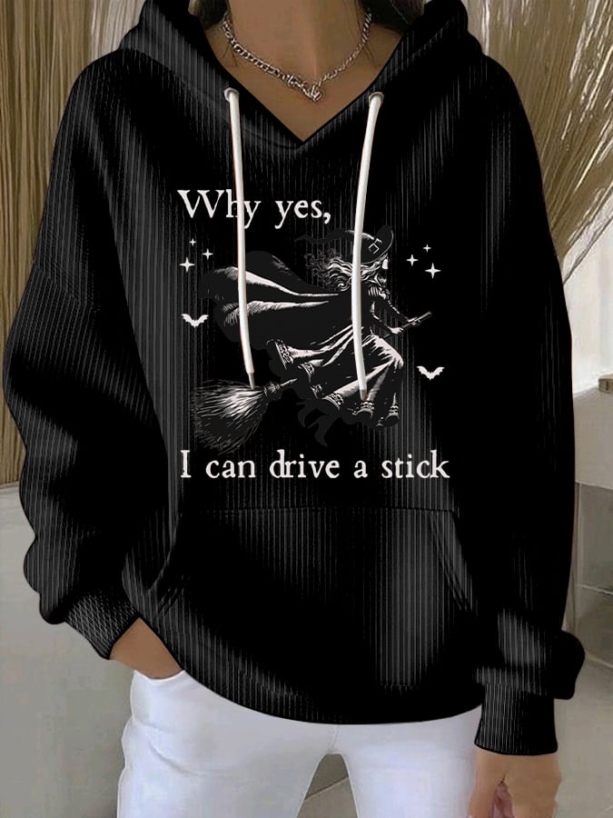 🔥Buy 2 Get 10% Off🔥Women's Yes I Can Drive A Stick Print Casual Sweatshirt