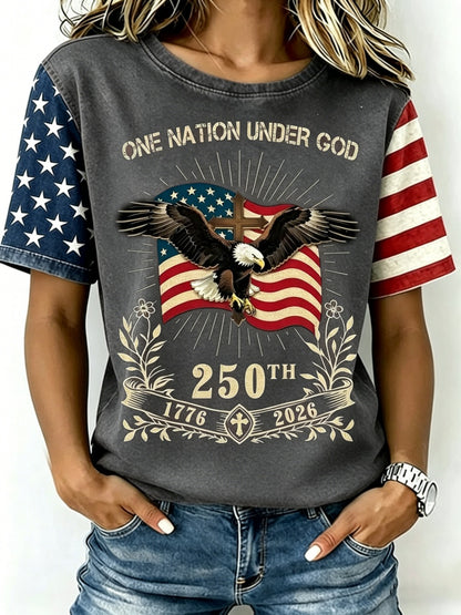 🔥Buy 3 Get 10% Off🔥Retro 250th Anniversary Print Women's T-Shirt