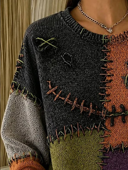 Women's Halloween Print Pullover Sweatshirt