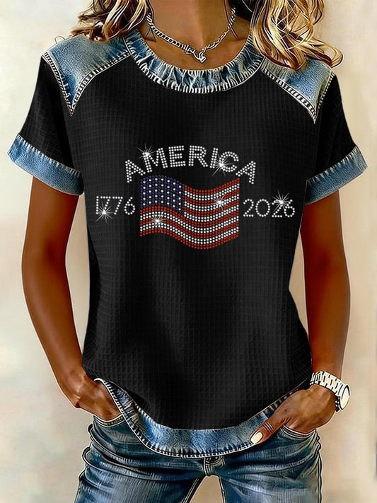 Women's 250th Anniversary Printed Short-Sleeved T-Shirt