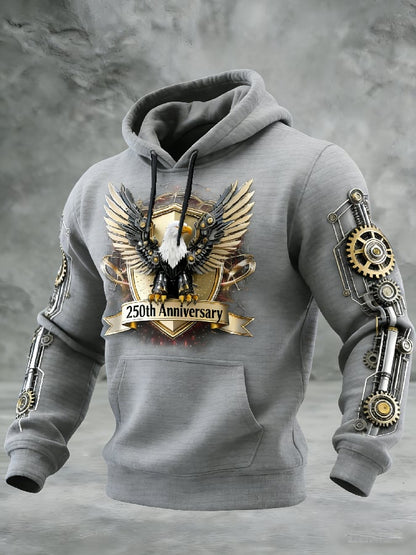 Men's Casual American 250th Anniversary Print Sweatshirt