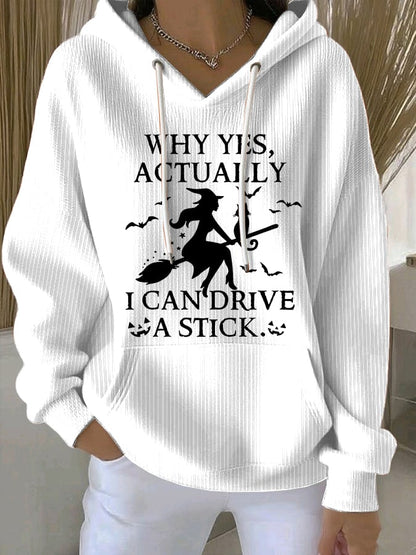 🔥HOT SALE🔥Women's Yes I Can Drive A Stick Print Casual Sweatshirt