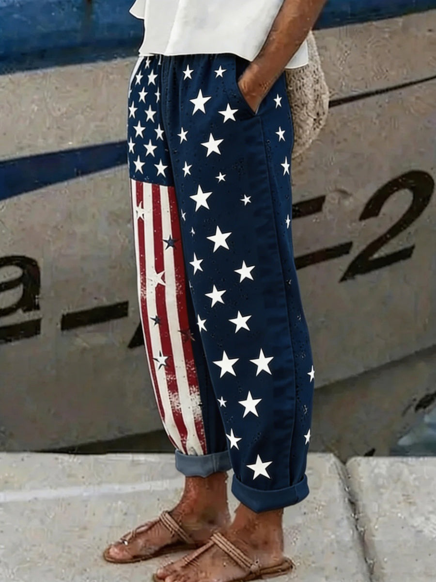 🔥Buy 3 Get 10% Off🔥U.S. 250th Anniversary Linen Trousers