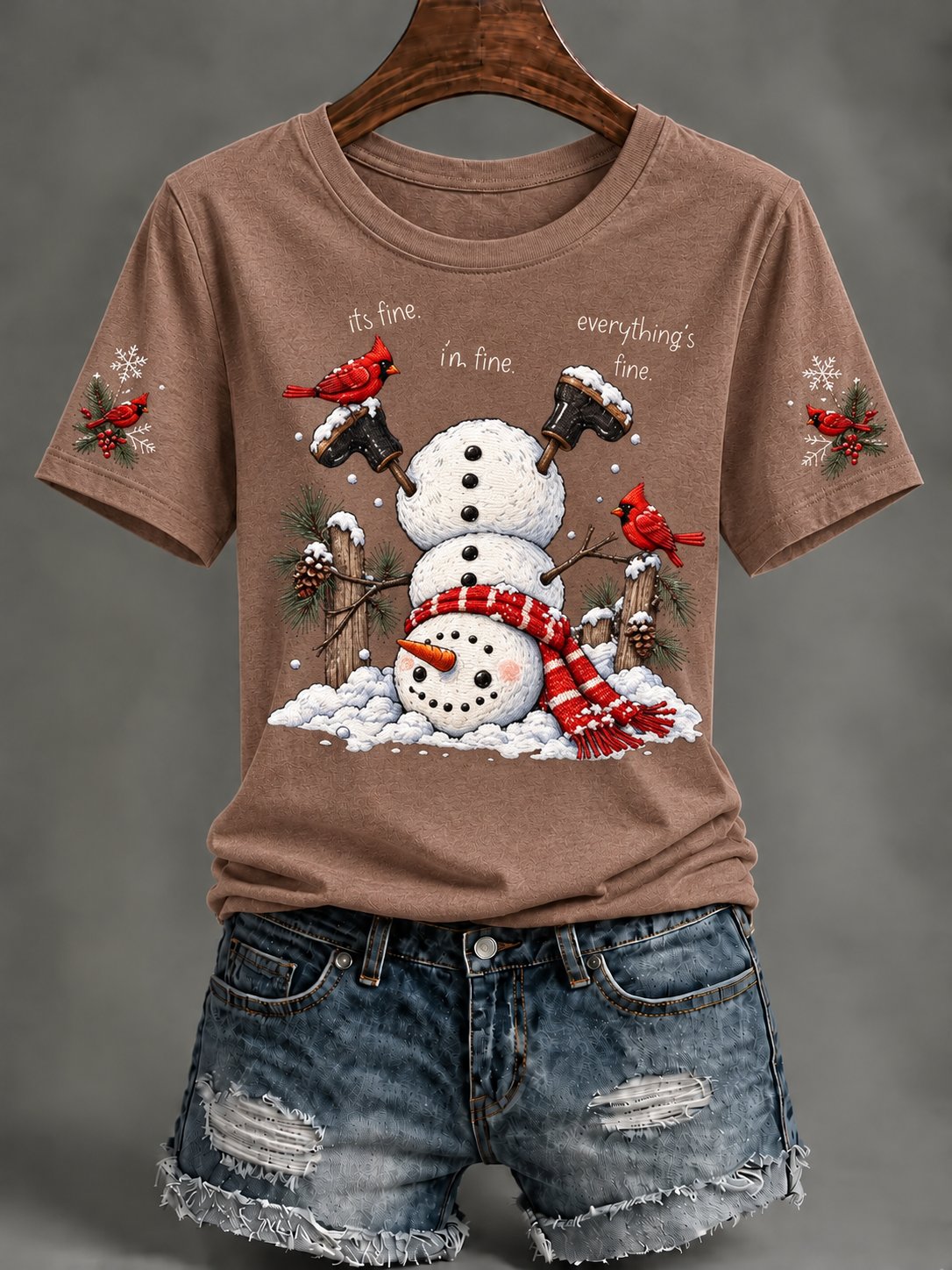 Women's Christmas Print T-Shirt