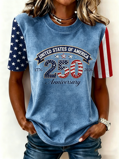 🔥Buy 3 Get 10% Off🔥Women's Casual 250th Anniversary Printed Art T-Shirt