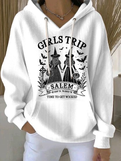 🔥HOT SALE🔥Women's Girls Trip Salem Witch Print Casual Sweatshirt