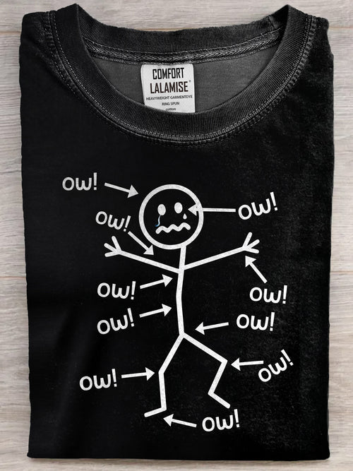 Funny Art Print Casual Cotton Short Sleeve T-shirt