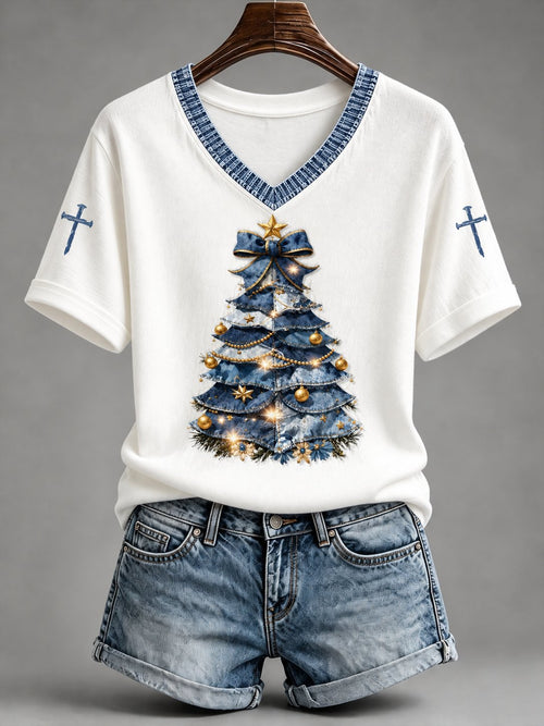 Women's Christmas Print T-Shirt