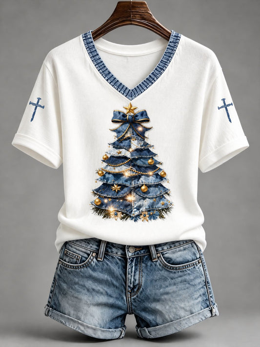 Women's Christmas Print T-Shirt