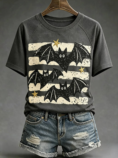 Women'S Fall Batwing Cotton T-Shirts