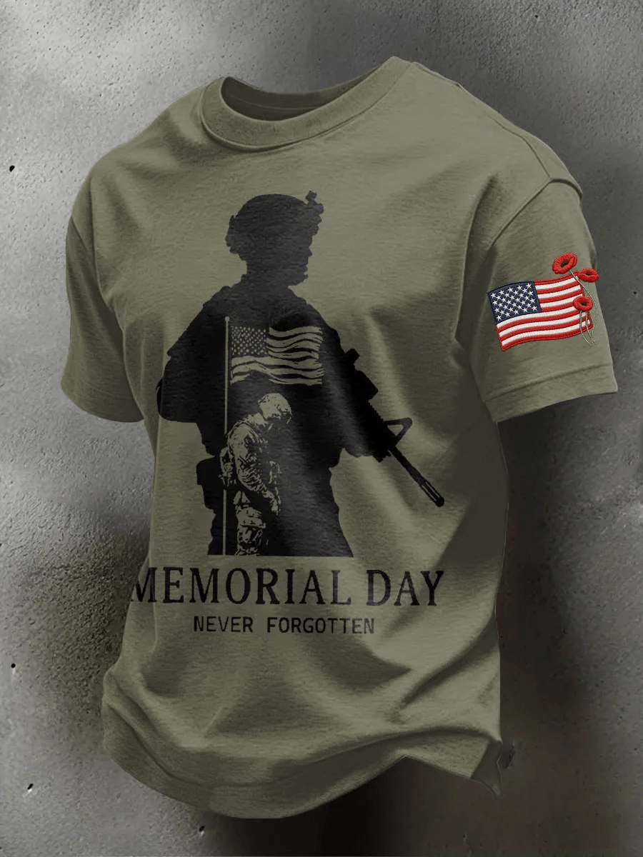 Men's Memorial Day Printed Casual T-shirt