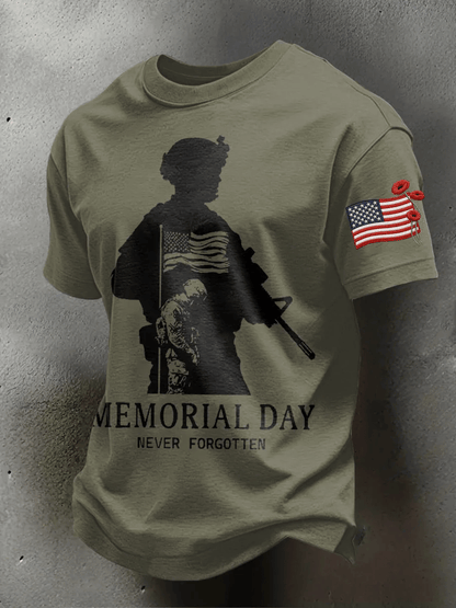 Men's Memorial Day Printed Casual T-shirt