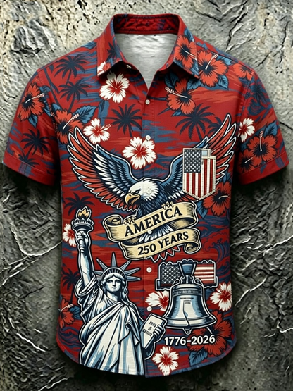 Men'S 250Th Anniversary National Faith Print  Shirt