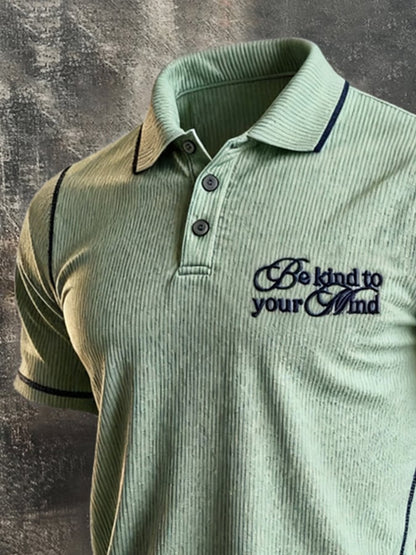 Men's Retro "Patriot" Color-Block Short-Sleeve Polo Shirt
