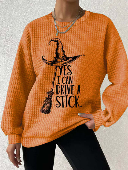 🔥Buy 2 Get 10% Off🔥Women's Yes I Can Drive A Stick Printed Casual Sweatshirt