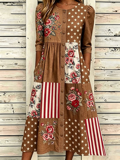 🔥Buy 3 Get 10% Off🔥Women'S Casual American Independence Day Print Art Casual Dress