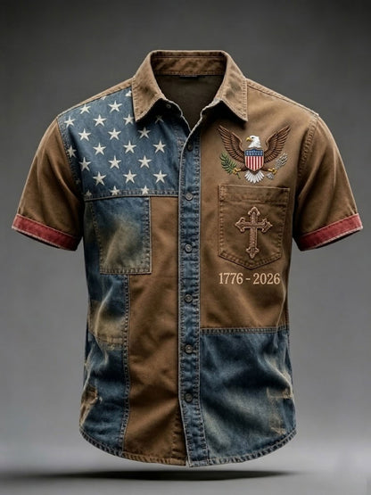 Men'S 250Th Anniversary National Print  Shirt
