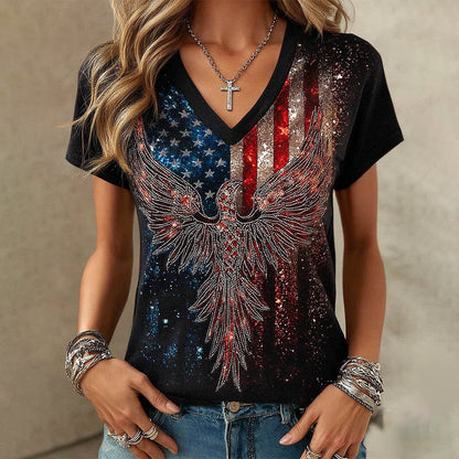 Women's Vintage Faith American Founding 250th Anniversary Short-Sleeved T-Shirt
