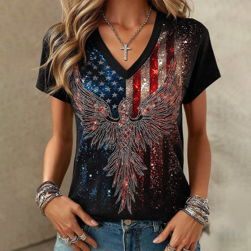 Women's Vintage Faith American Founding 250th Anniversary Short-Sleeved T-Shirt
