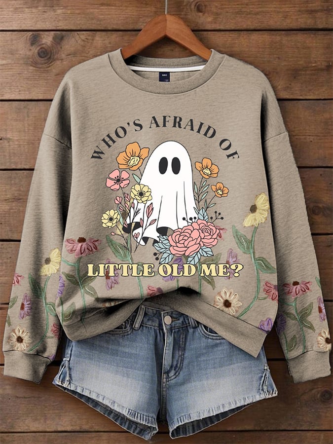 Women's Halloween Print Sweatshirt