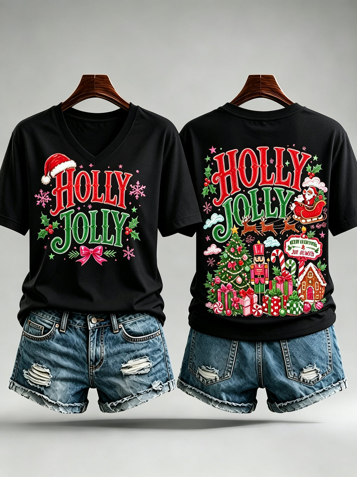 Women's Christmas Print T-Shirt