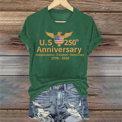 US 250th Anniversary Veterans Print Women's T-Shirt