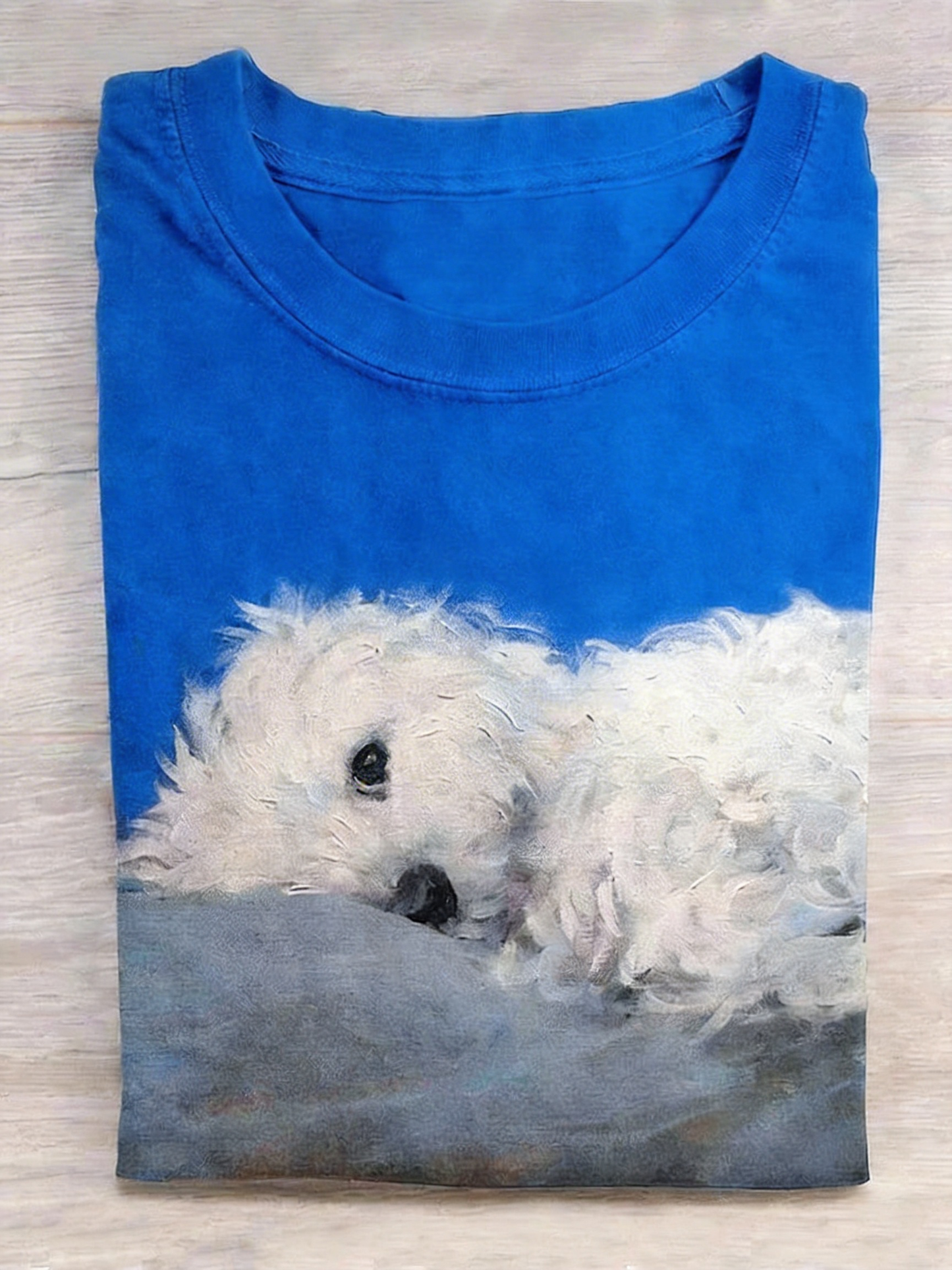Cute Dog Print Short Sleeve T-Shirt