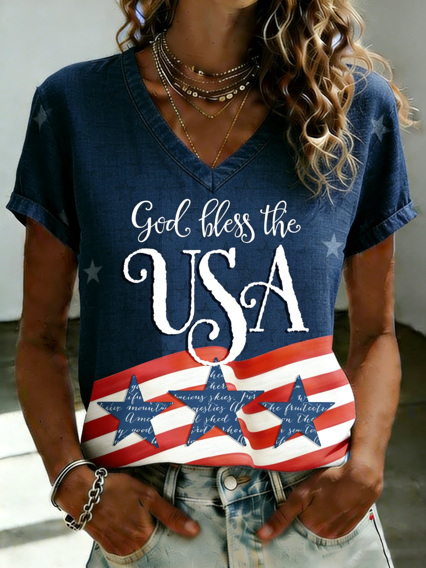 Women's USA 250th Anniversary Print T-Shirt