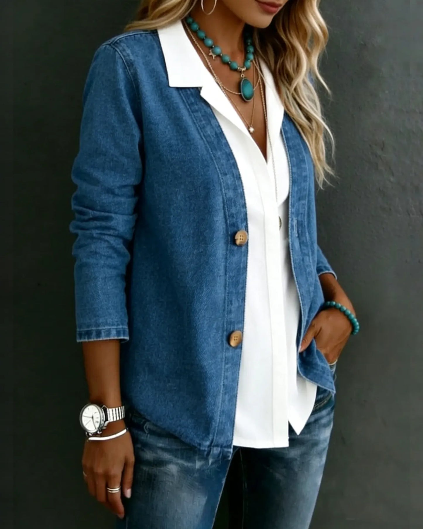 Women's Casual Denim Cardigan