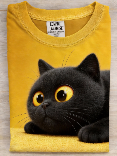 Art Print Casual Cotton Short Sleeve T-shirt