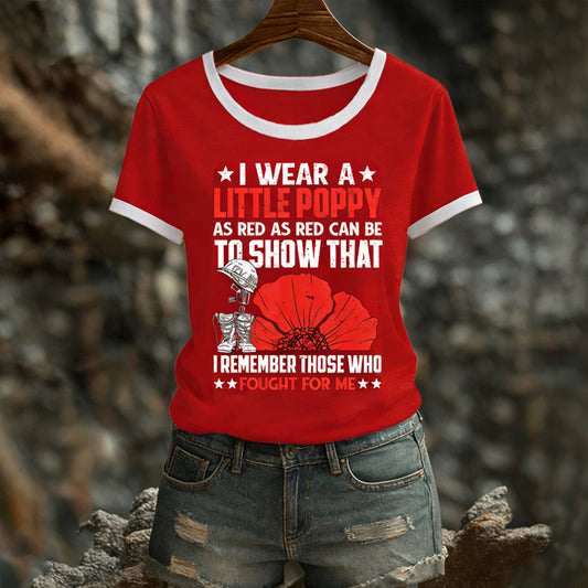 Women's Memorial Day Red Friday Printed T-Shirt