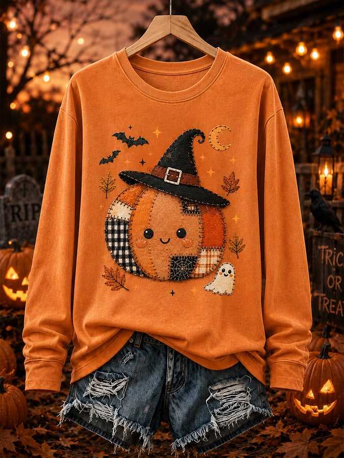 Women'S Casual Halloween Print Top