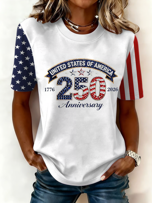 🔥Buy 3 Get 10% Off🔥Women's Casual 250th Anniversary Printed Art T-Shirt