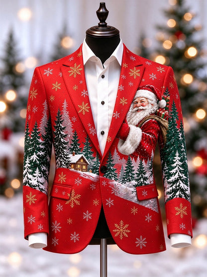 Men's Business Casual Christmas Blazer